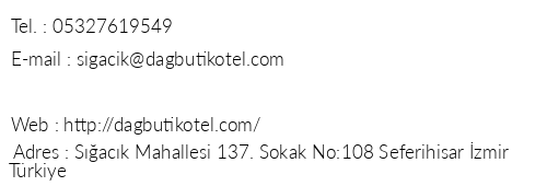 Da Butik Otel telefon numaralar, faks, e-mail, posta adresi ve iletiim bilgileri